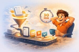 The 30-minute content week: how to publish consistently without burning out