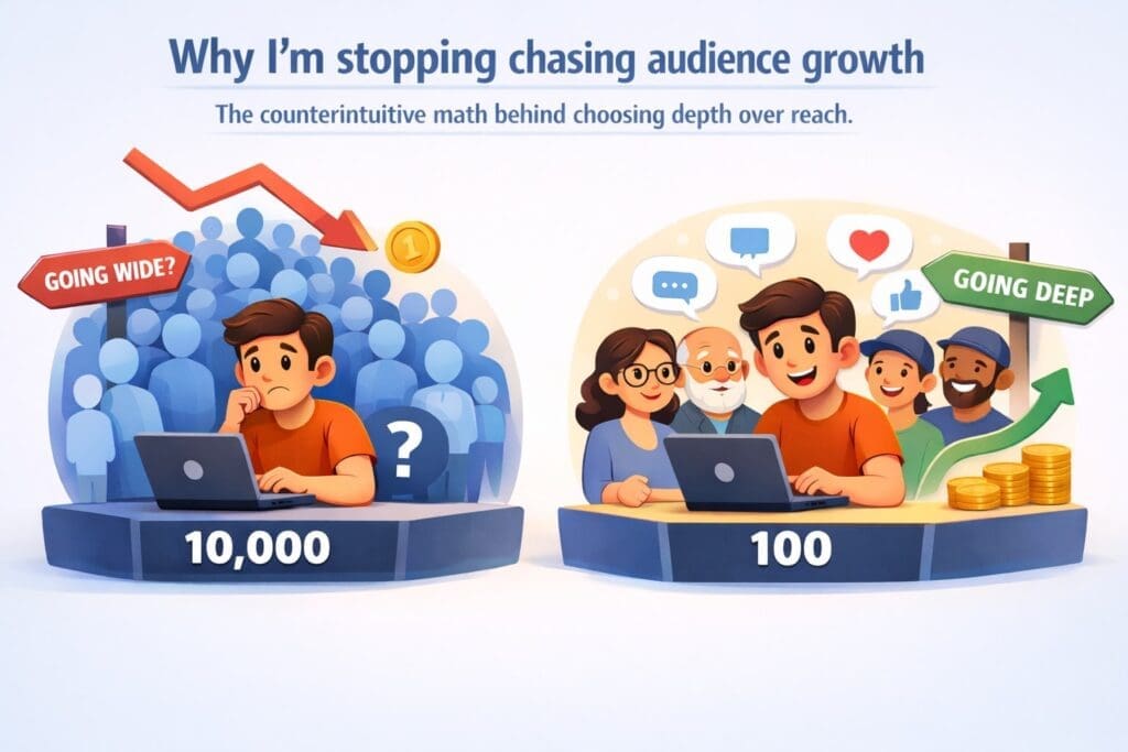 I&rsquo;m stopping chasing audience growth